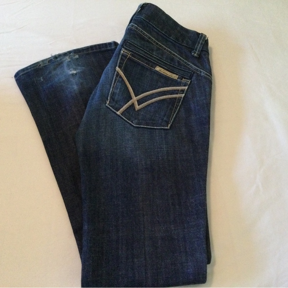 Distressed jeans low rise trouser